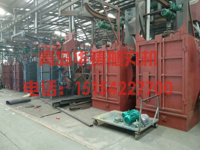 Q378吊鉤式拋丸機(jī)，Q378打砂機(jī)生產(chǎn)現(xiàn)場(chǎng)圖