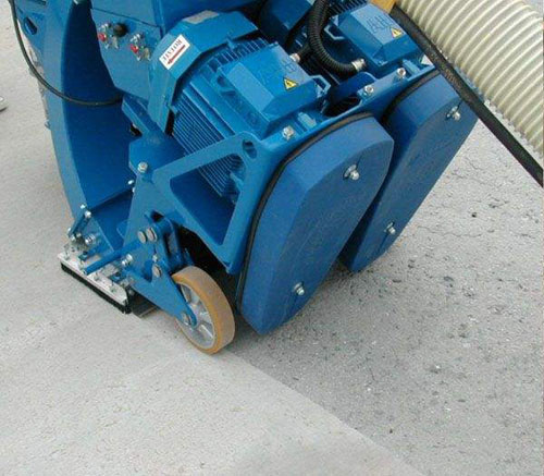 混凝土、水泥、瀝青路面拋丸機(jī)施工圖
