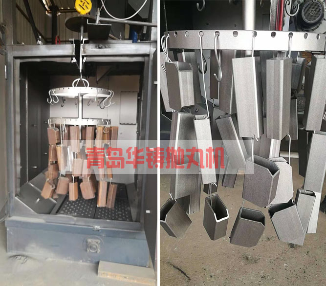 拋丸機(jī)除油漆，除氧化皮效果對(duì)比圖